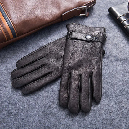 Men’s Genuine Sheepskin Leather Winter Gloves