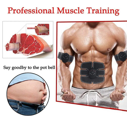 Abdominal Muscle Stimulator - Portable Toner for Home & Office Fitness