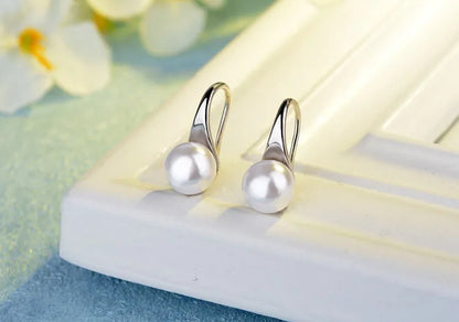 925 Sterling Silver Pearl Drop Earrings