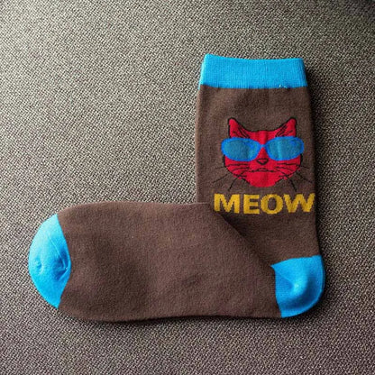 Cartoon Hip Hop Cat Socks