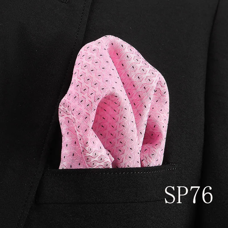 Vangise Men’s Pocket Squares - Dot Pattern Blue Handkerchief