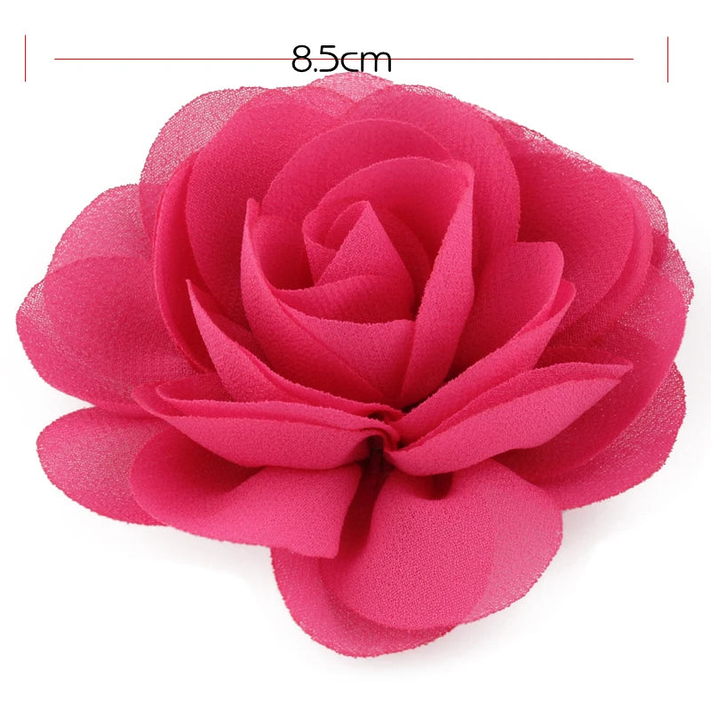 Rolled Rose Fabric Hair Accessories for Girls