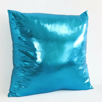 Metallic Shine Solid Color Pillowcase – 45x45cm PU Foil for Hotel & Home Decor