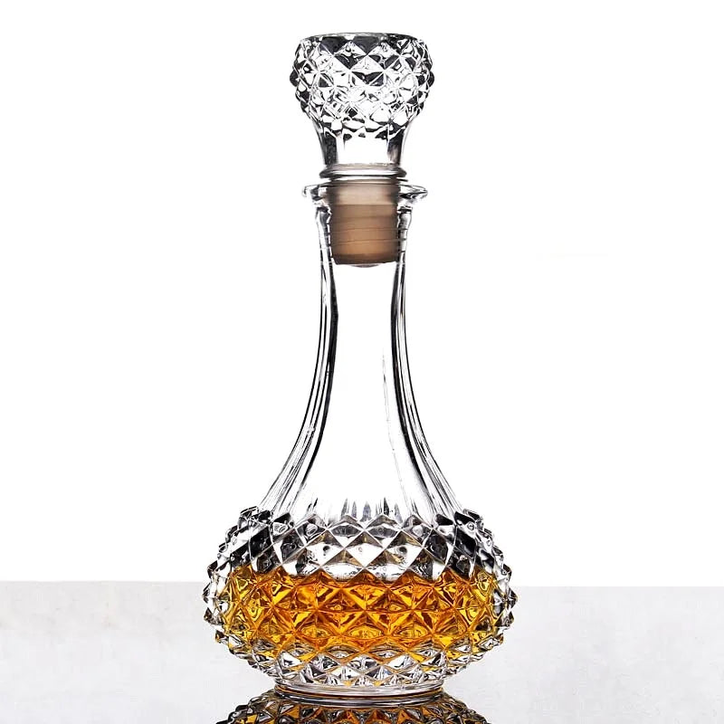 Luxury Lead-Free Glass Wine Decanter – Crystal Carafe for Whiskey &amp; Red Wine