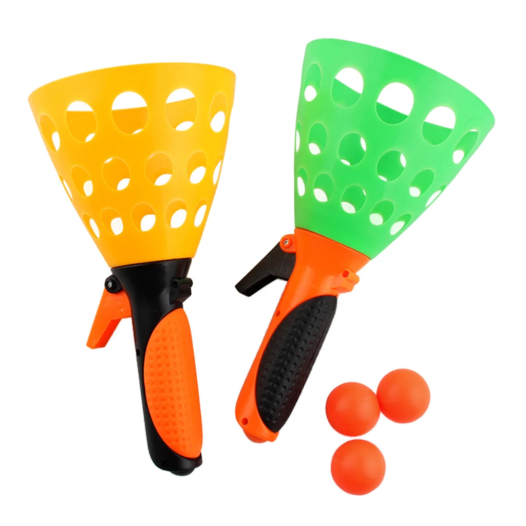 Toss & Catch Ball Game Set – 2 Launchers & 3 Balls