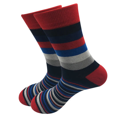 Colored Stripes Casual Socks for Men