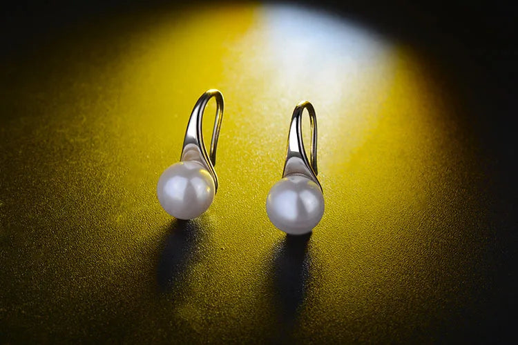 925 Sterling Silver Pearl Drop Earrings