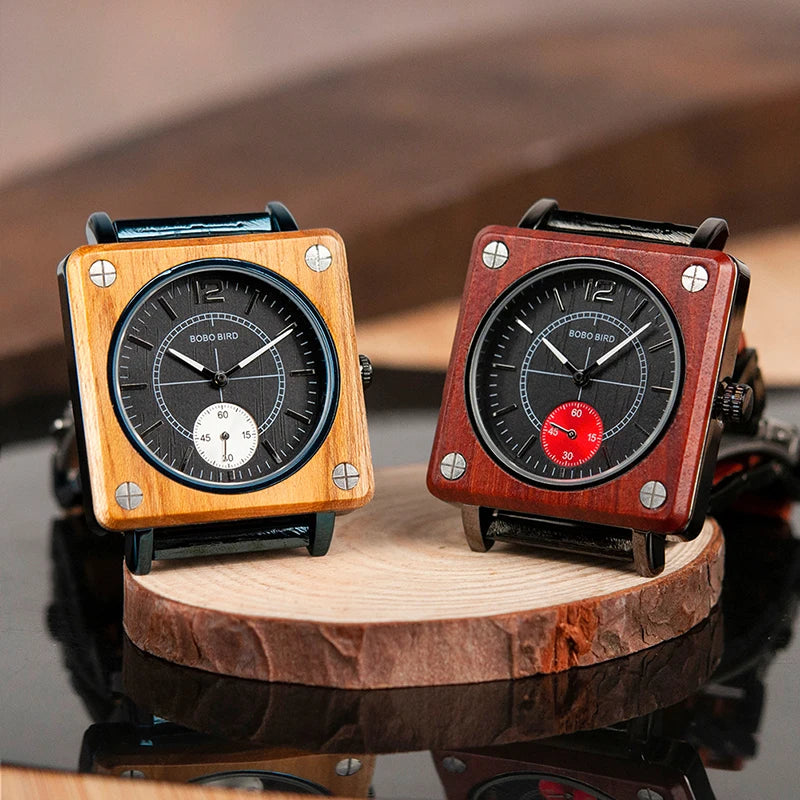 BOBO BIRD Luxury Wooden Men's Watch - Waterproof