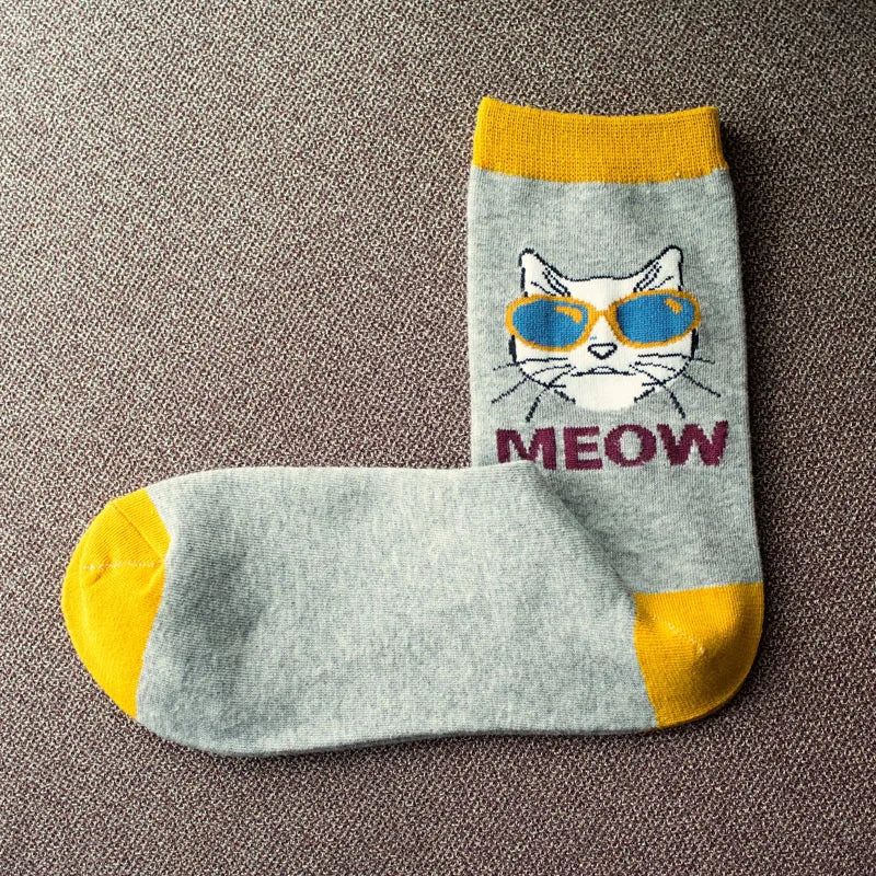 Cartoon Hip Hop Cat Socks