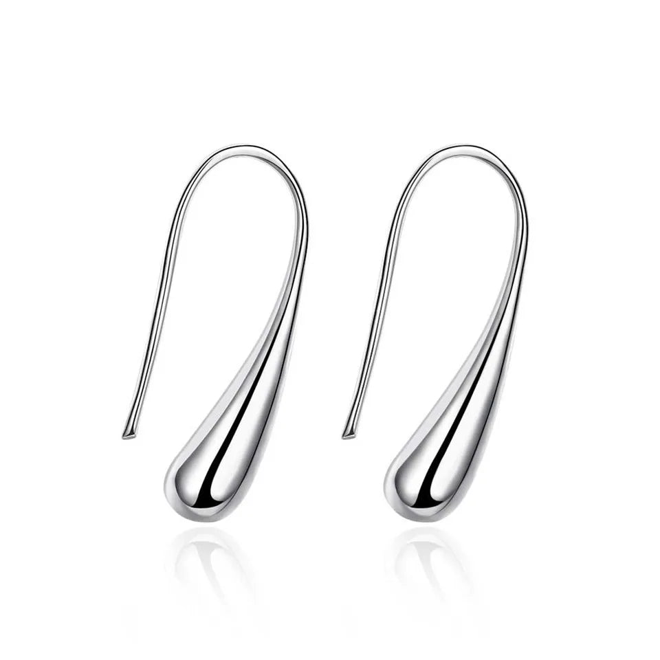 925 Sterling Silver Water Droplet Earrings for Women