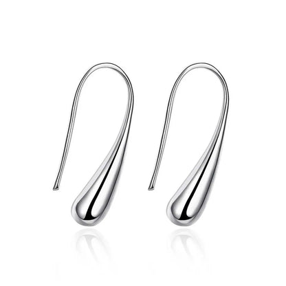 925 Sterling Silver Water Droplet Earrings for Women