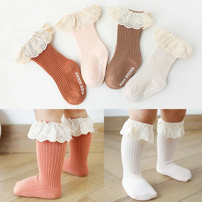 Baby Dressy Lace Socks Medium Tube