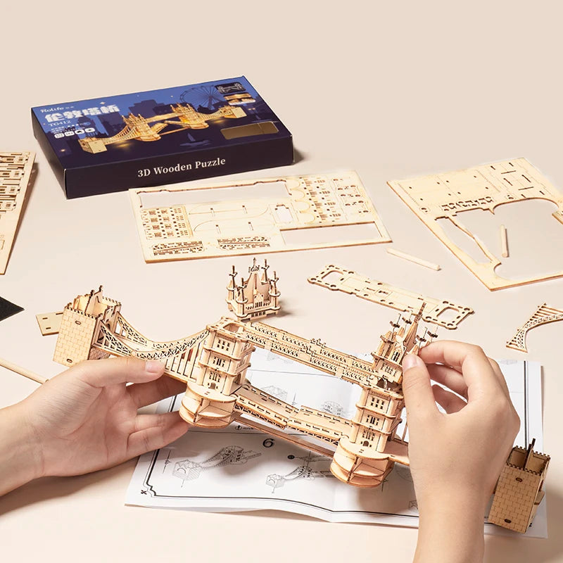 Robotime 3D Wooden Puzzle Game | Iconic Model Building Kits