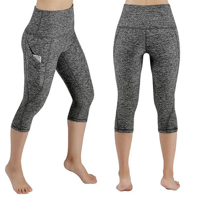 Women's 3/4 Sports Pants: Comfortable Yoga Leggings with Pockets