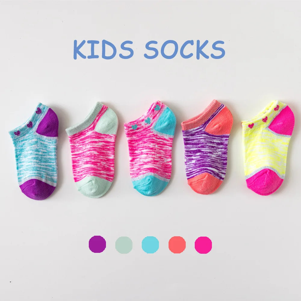 5 Pairs/lot Children Socks Summer Breathable