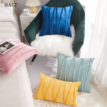 Striped Velvet Throw Pillow Covers 