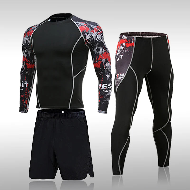 Men's Compression Set – Versatile Running Tights and Workout Top