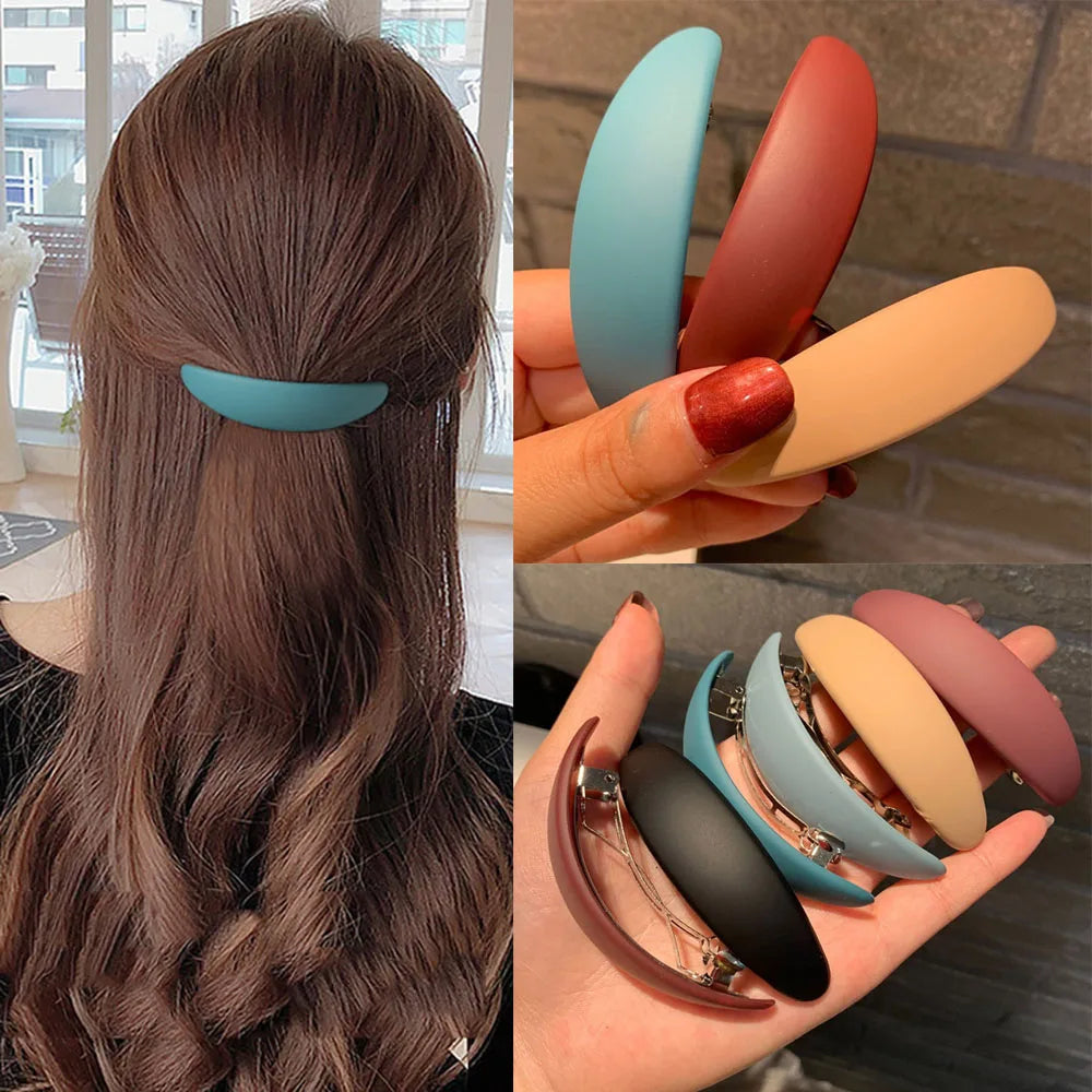 Matte Geometric Hair Clip | Elegant Barrettes & Hairpins for Women