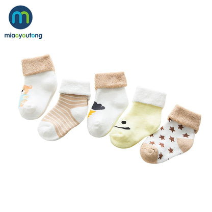 5 Pairs High Quality Comfortable Cotton Newborn Socks