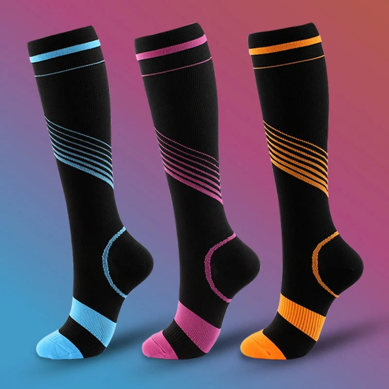 6 Pairs Compression Socks for Women&Men Knee High Sock