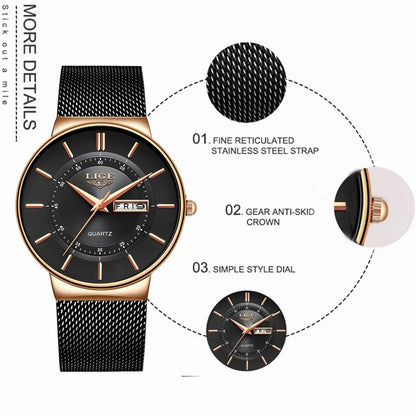 Luxury Ultra-Thin Quartz Watch for Women - Stylish Mesh Wristwatch