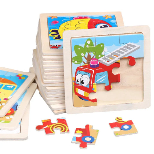 Kids Wooden Animal Traffic Puzzle – Educational