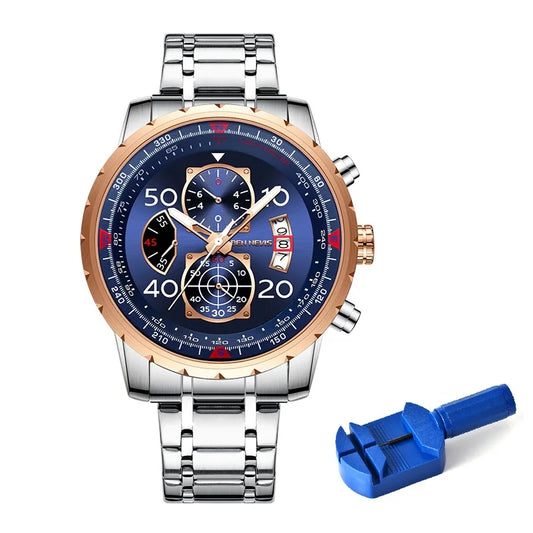 Men's Quartz Chronograph Watch with Luminous Hands - BEN NEVIS