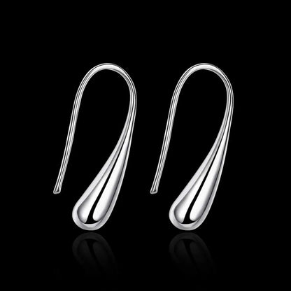 925 Sterling Silver Water Droplet Earrings for Women