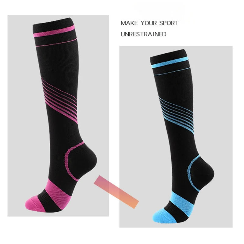 6 Pairs Compression Socks for Women&Men Knee High Sock