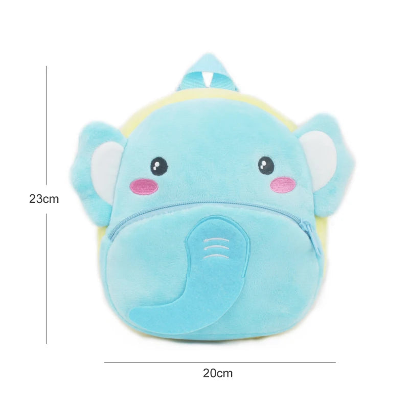 Baby Cartoon Animal Plush Backpack | Cute Mini School Bag for 0-3 Years