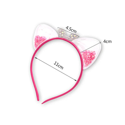 Girls Cute Shining Sequin Cat Ears Hairbands