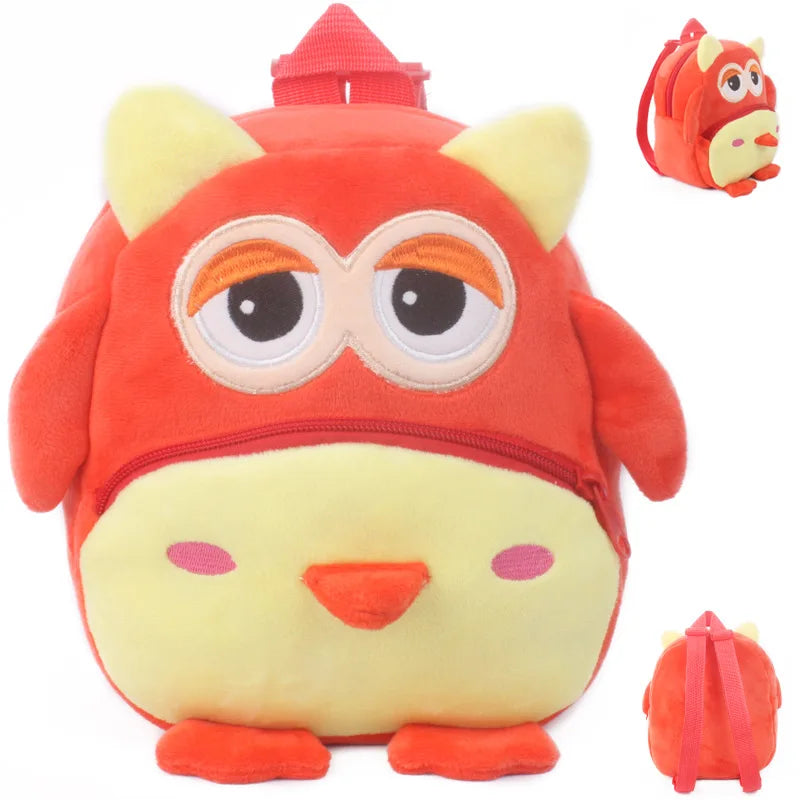 Baby Cartoon Animal Plush Backpack | Cute Mini School Bag for 0-3 Years