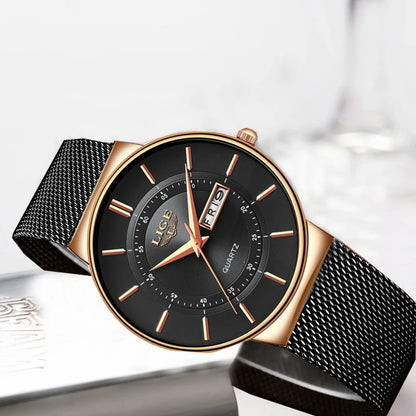 Luxury Ultra-Thin Quartz Watch for Women - Stylish Mesh Wristwatch