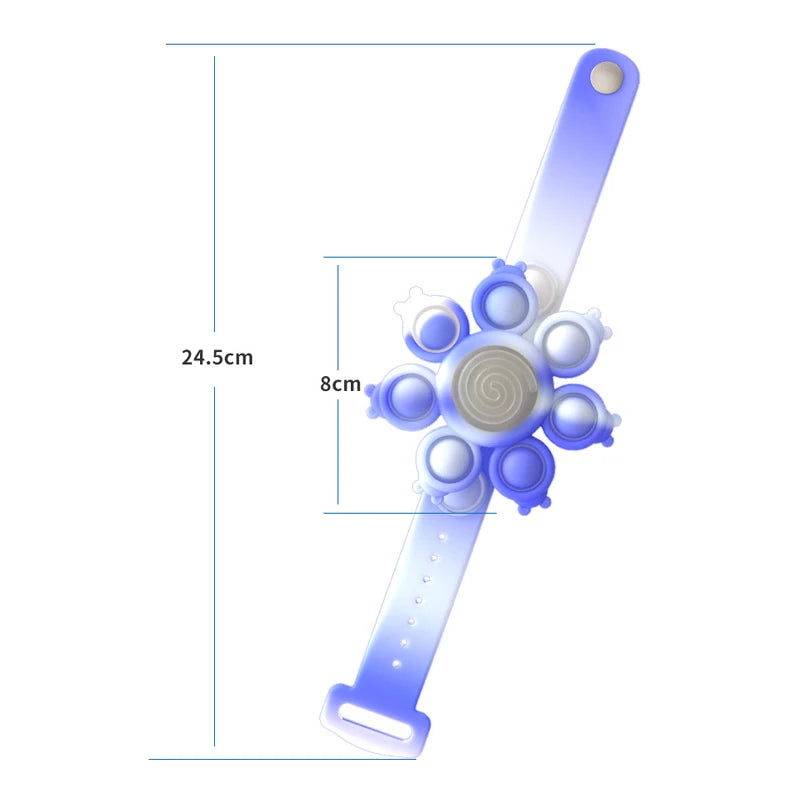 Octopus Spinning Fidget Spinner with Light-Up Wristband