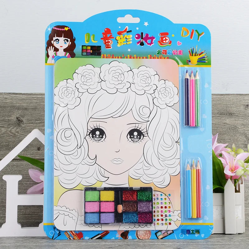 Kids Handmade Princess Makeup Toy – DIY Graffiti Drawing Set