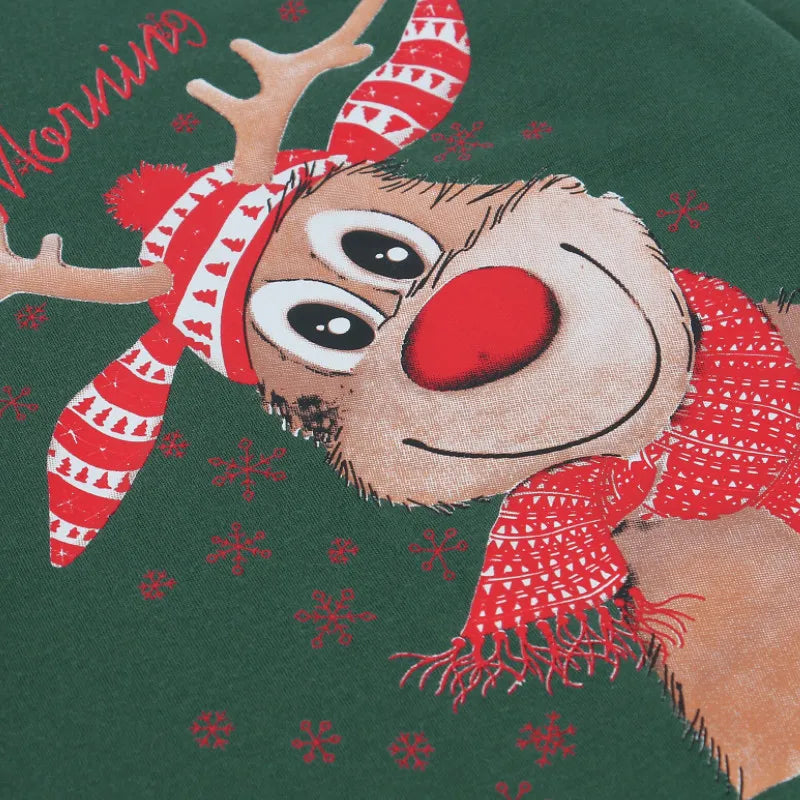 Family Matching Christmas Pajamas – Reindeer Print