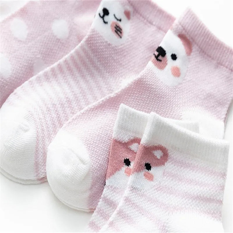 5 Pairs Toddler Baby Boy Summer Mesh Socks