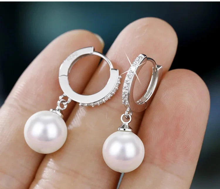 Genuine Freshwater Pearl Earrings | 925 Sterling Silver