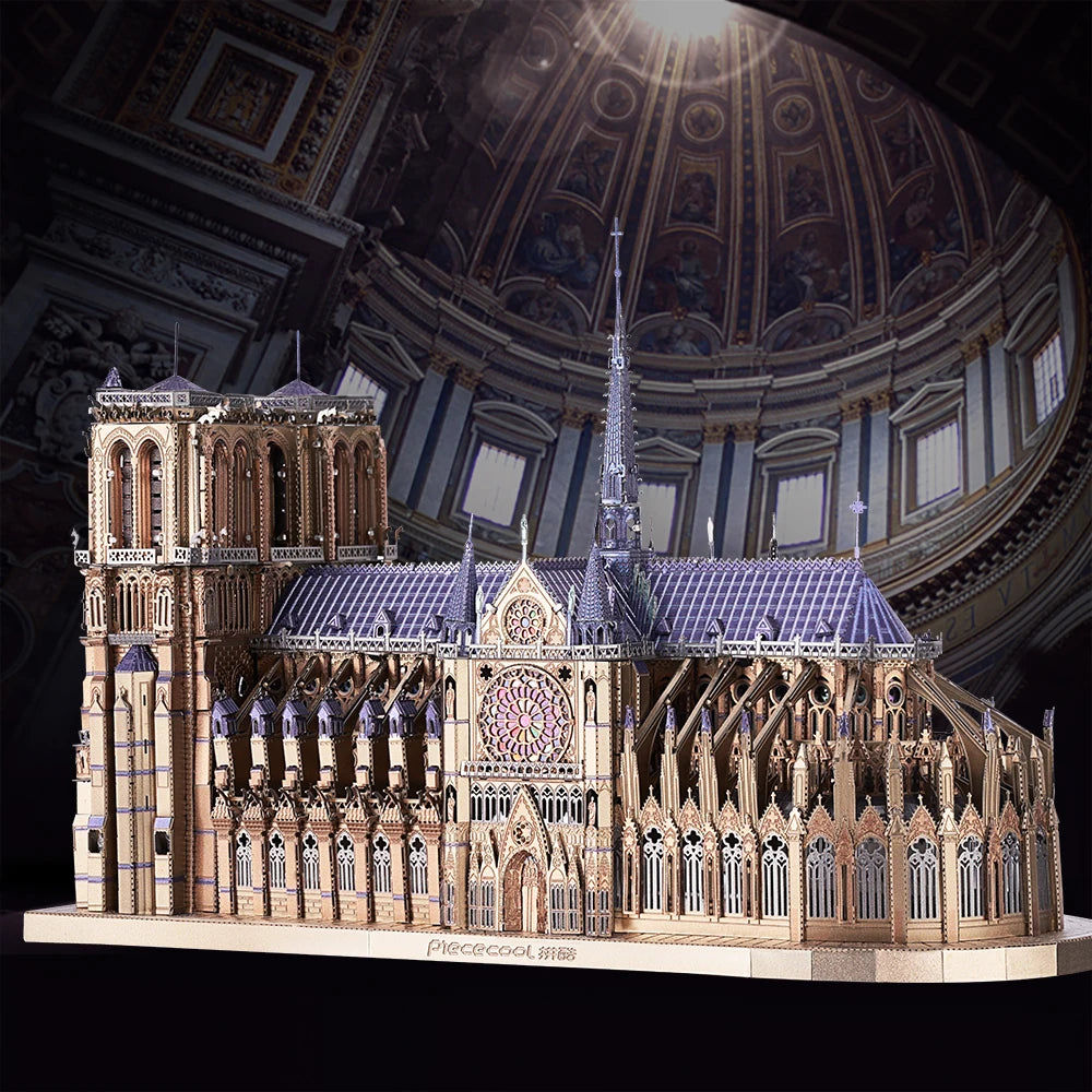 Piececool 3D Metal Puzzles – Notre Dame Cathedral Kit