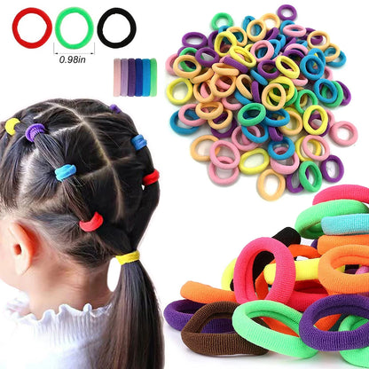 Colorful Elastic Hair Bands – Nylon Hair Accessories for Kids & Women