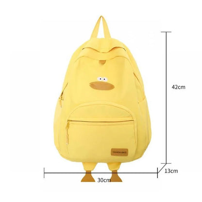 New Cartoon Duck Backpack | Designer Cute Travel Bag for College Students