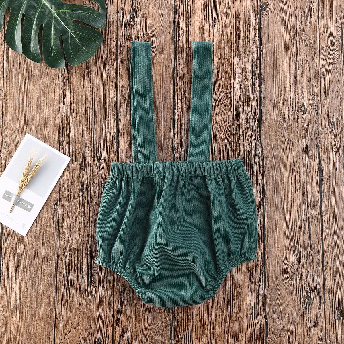 Christmas Newborn Baby Boys & Girls Corduroy Suspender Rompers