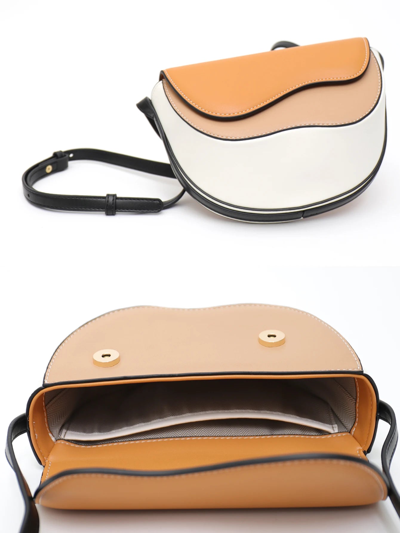 Fashion Designer Contrast Color Crossbody Bags