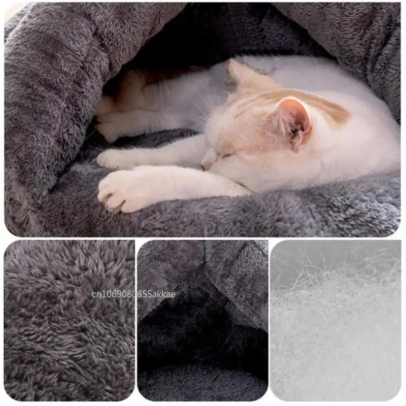 Winter Plush Dog Bed