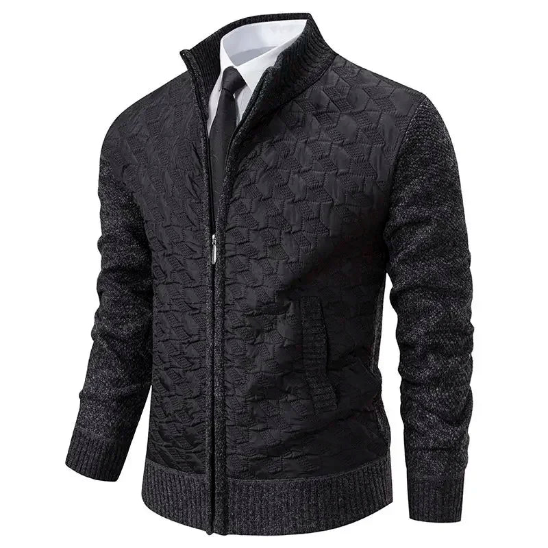 Smart Casual Knitted Cardigan Men – 2024 Autumn Winter Slim Business Sweatercoat Knitwear Jacket