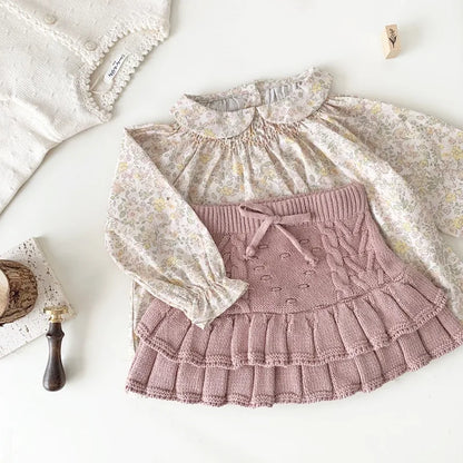 Knitting Skirt for Girls | Cute Winter Outfit for Kids