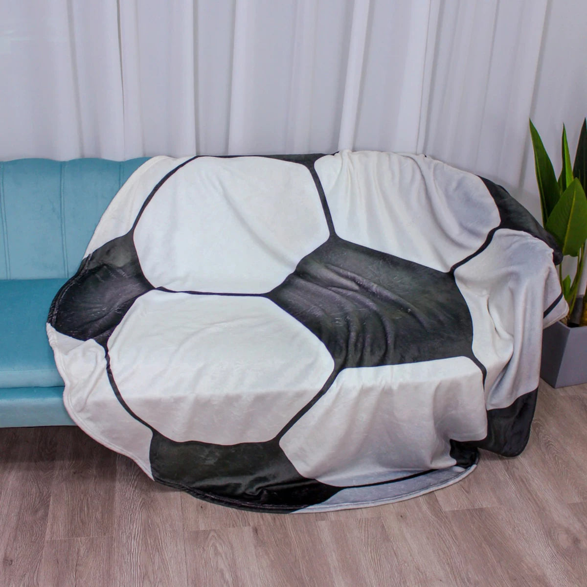 Basketball Football Print Blanket | Funny Ball Flannel Throw