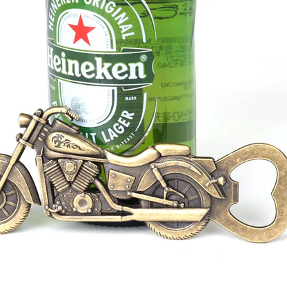 Vintage Bronze Motorcycle Shape Beer Bottle Opener