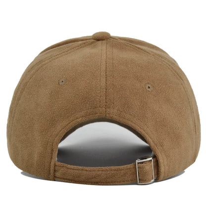 Solid Suede Retro Baseball Caps