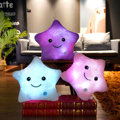 Luminous Star Pillow | Glowing Plush Toy & Colorful LED Cushion